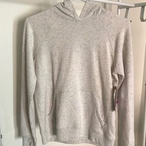 Athleta In Your Element Textured Hoodie Oatmeal Multi Color XL14 NWT